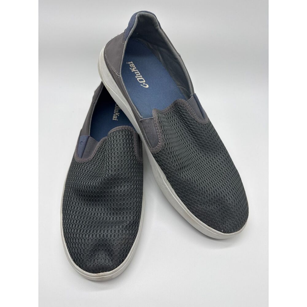 OluKai Lae'ahi Slip On Loafer Sneaker Mens 13 Pavement Gray